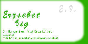 erzsebet vig business card